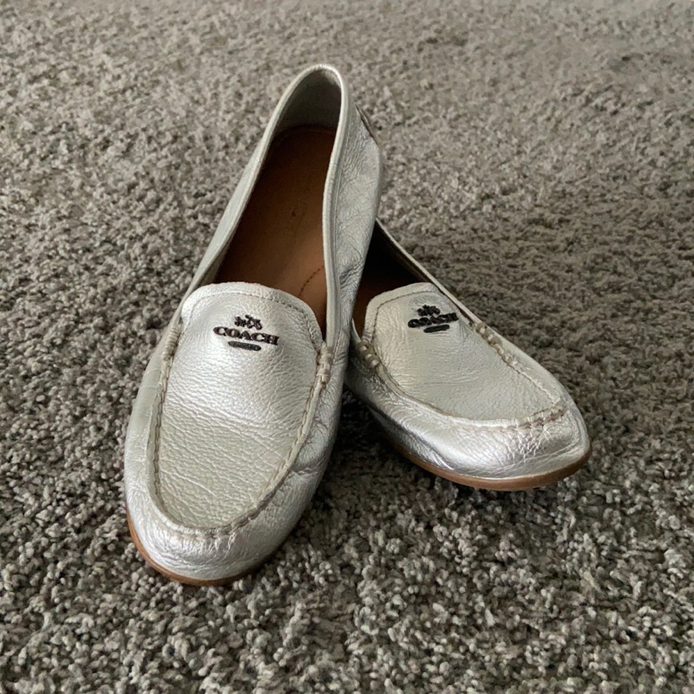 Coach Metallic Marley Driver Slip-ons
